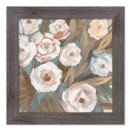 Spice & Teal Florals Western Framed Print